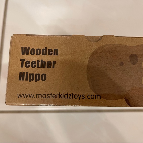 Wooden Hippo Teether - Picture 3 of 7